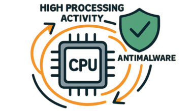 why antimalware processes use high cpu core causes 1